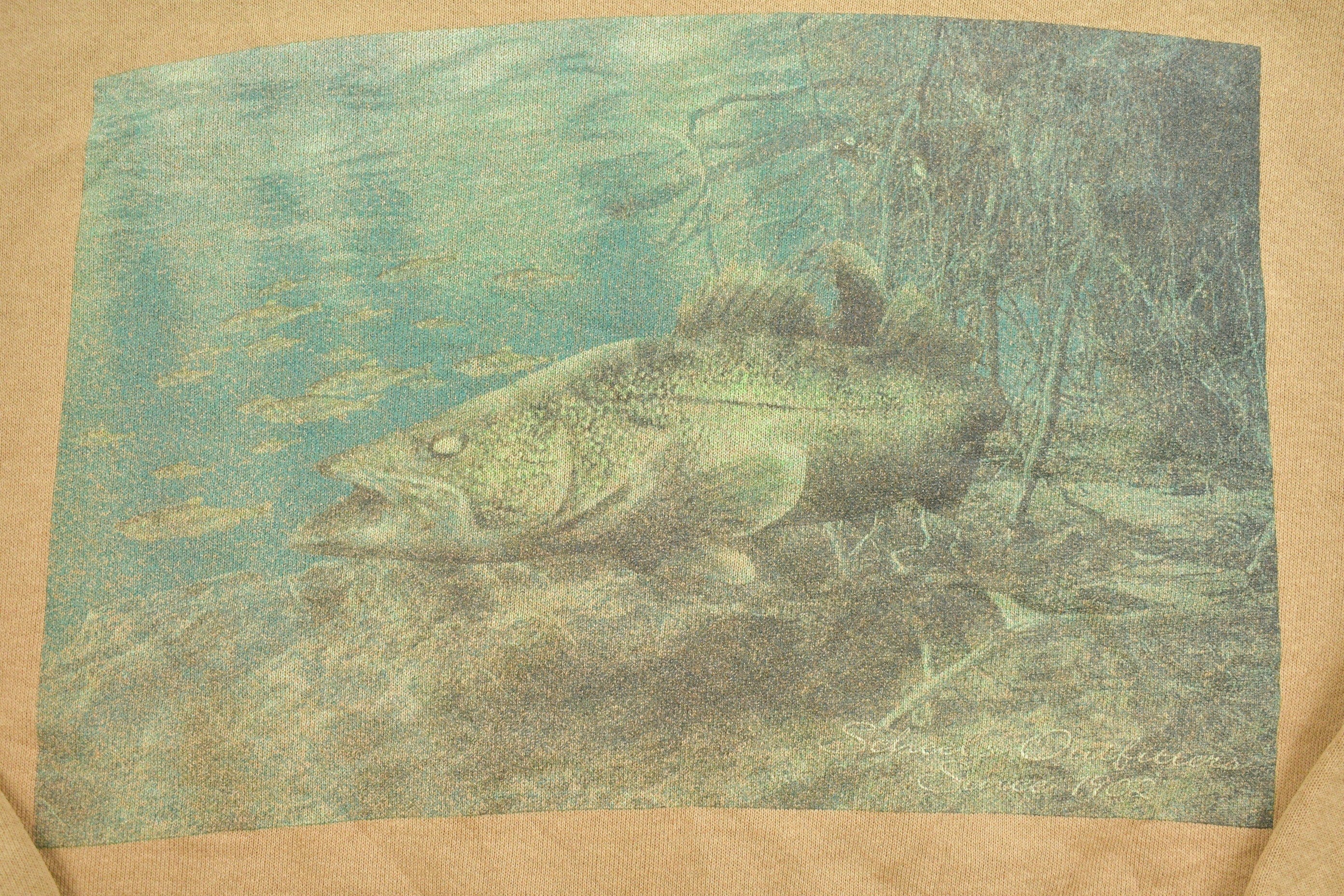 Vintage 1990s Big Fish Crewneck Men's Large - Image 3