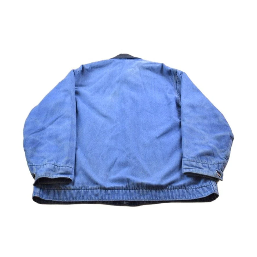 Vintage 1990s Big Mac Blanket Lined Collared Denim Chore Coat Men's Large - Image 2