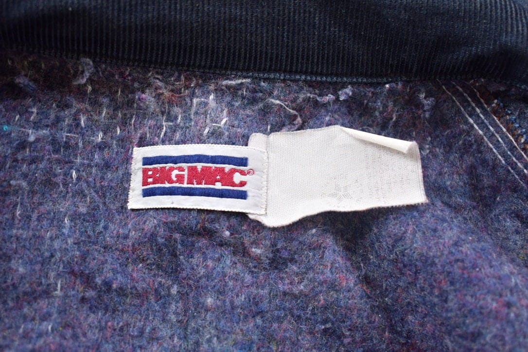 Vintage 1990s Big Mac Blanket Lined Collared Denim Chore Coat Men's Large - Image 4