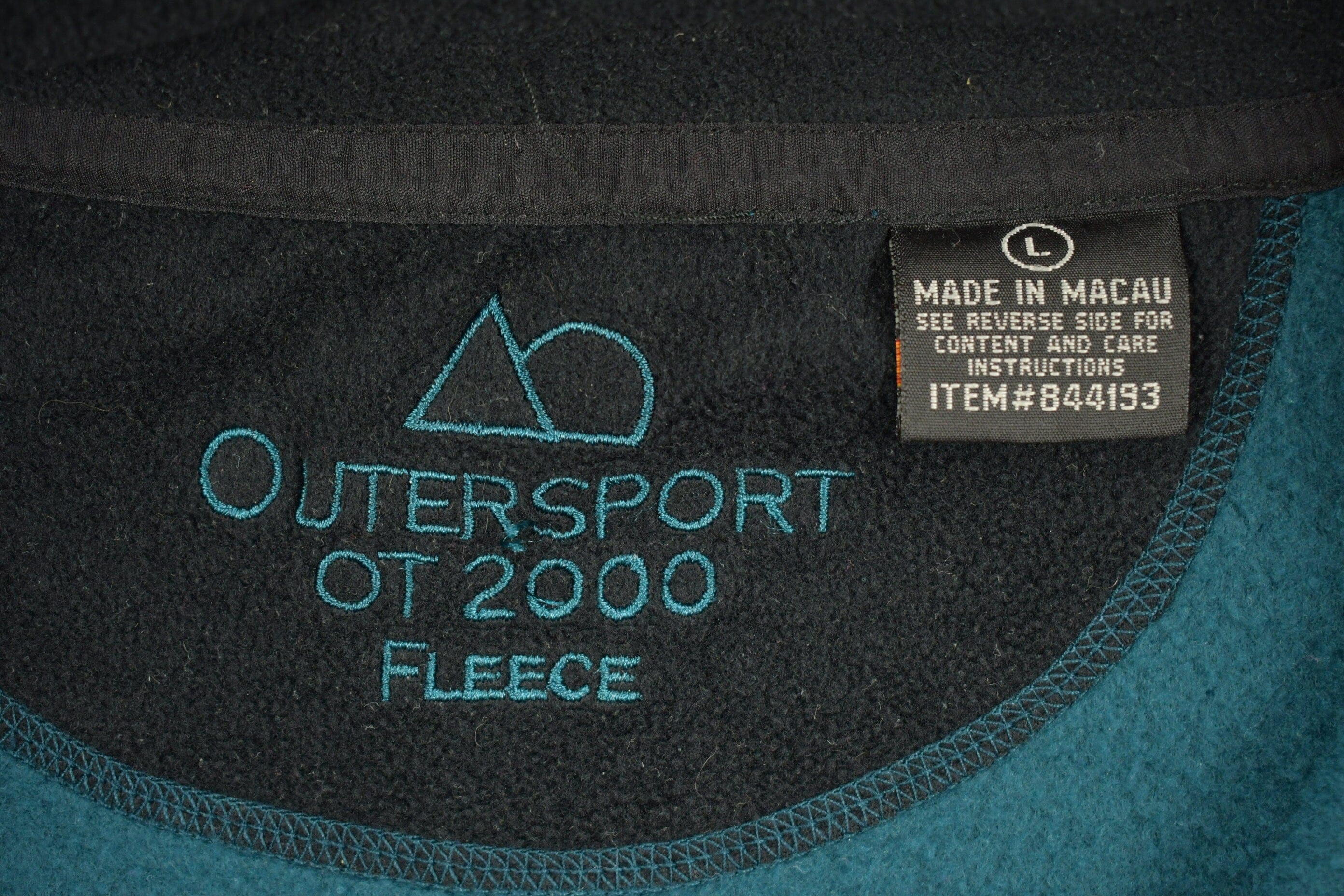 Vintage 1990s Big Manistee River Fleece Zip Up Sweater Men's Large - Image 6