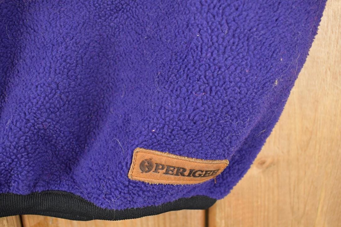 Vintage 1990s Big Sky Montana Embroidered Fleece Outdoorsman Sweater Men's L - Image 4