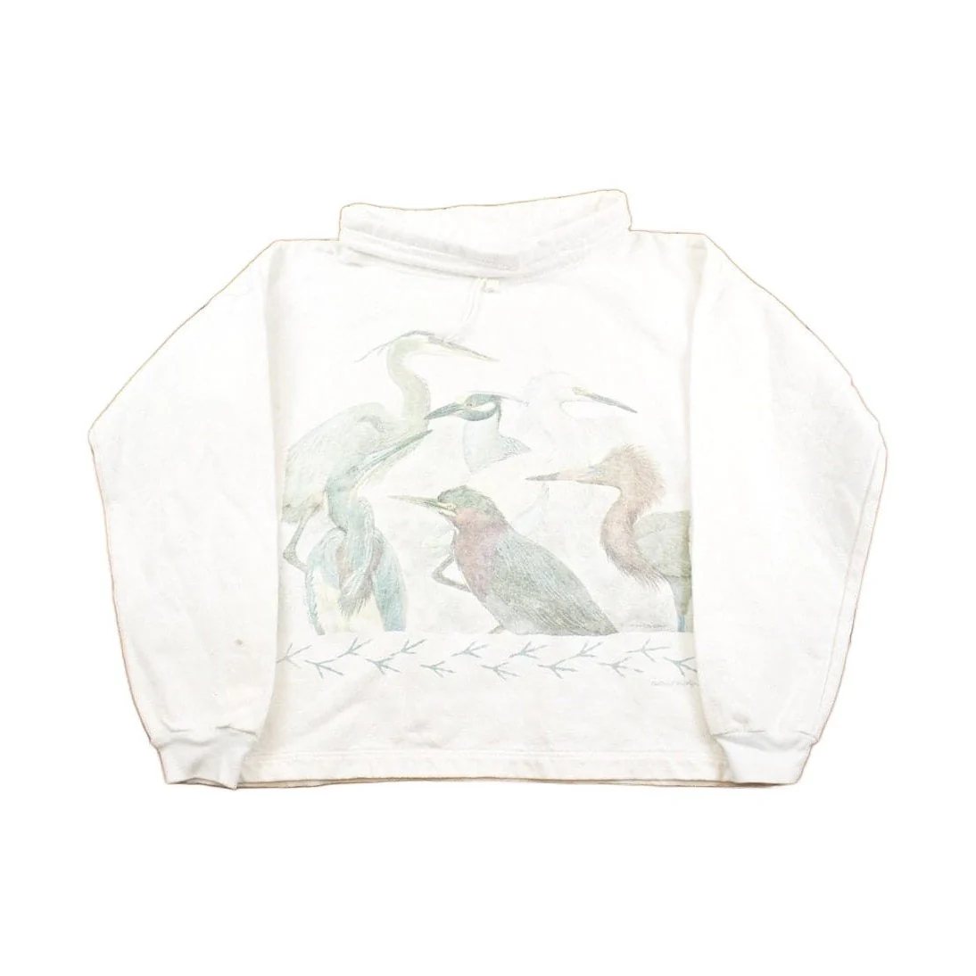 Vintage 1990s Bird Theme Mockneck Men's Medium