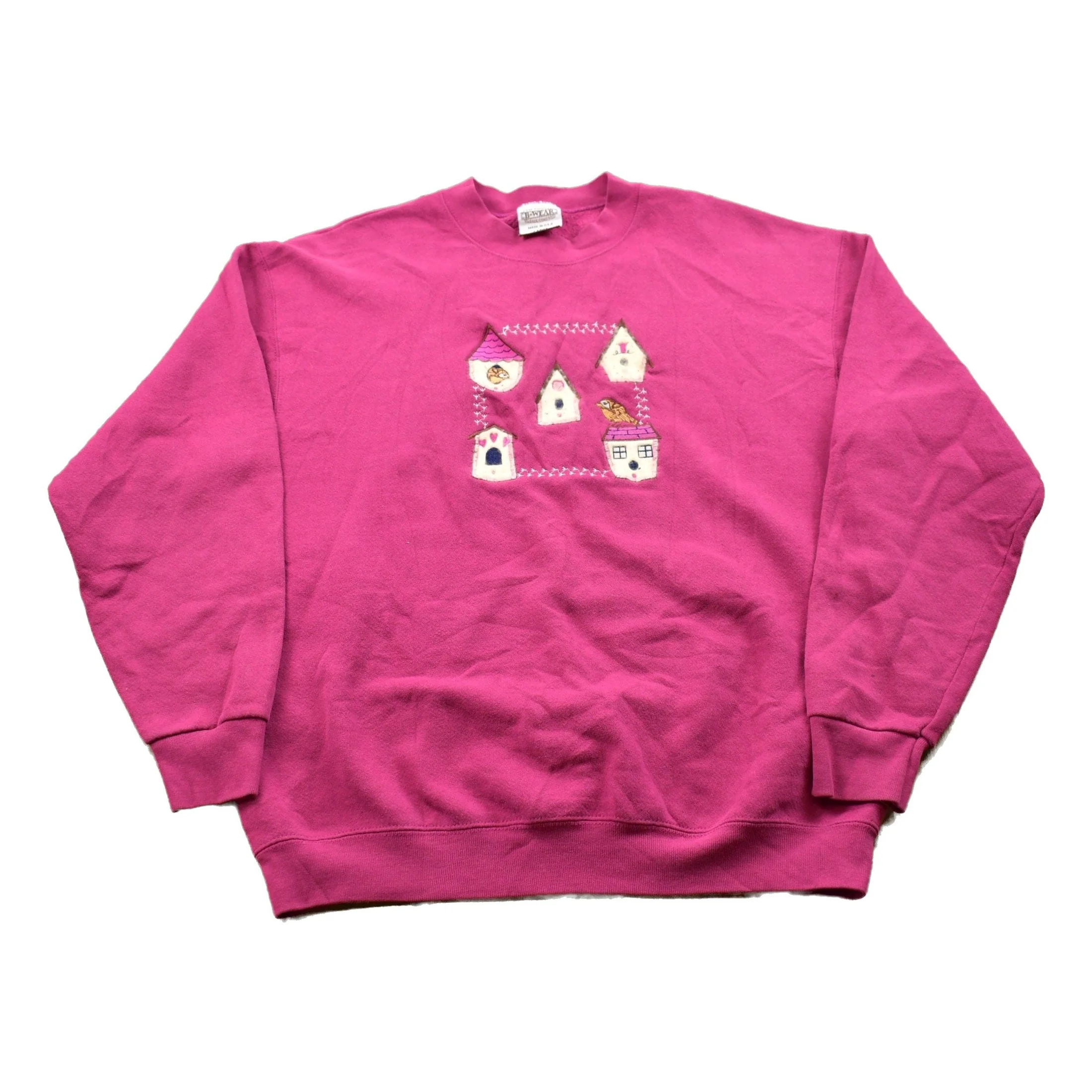 Vintage 1990s Birdhouse Theme Crewneck Sweater Men's Medium