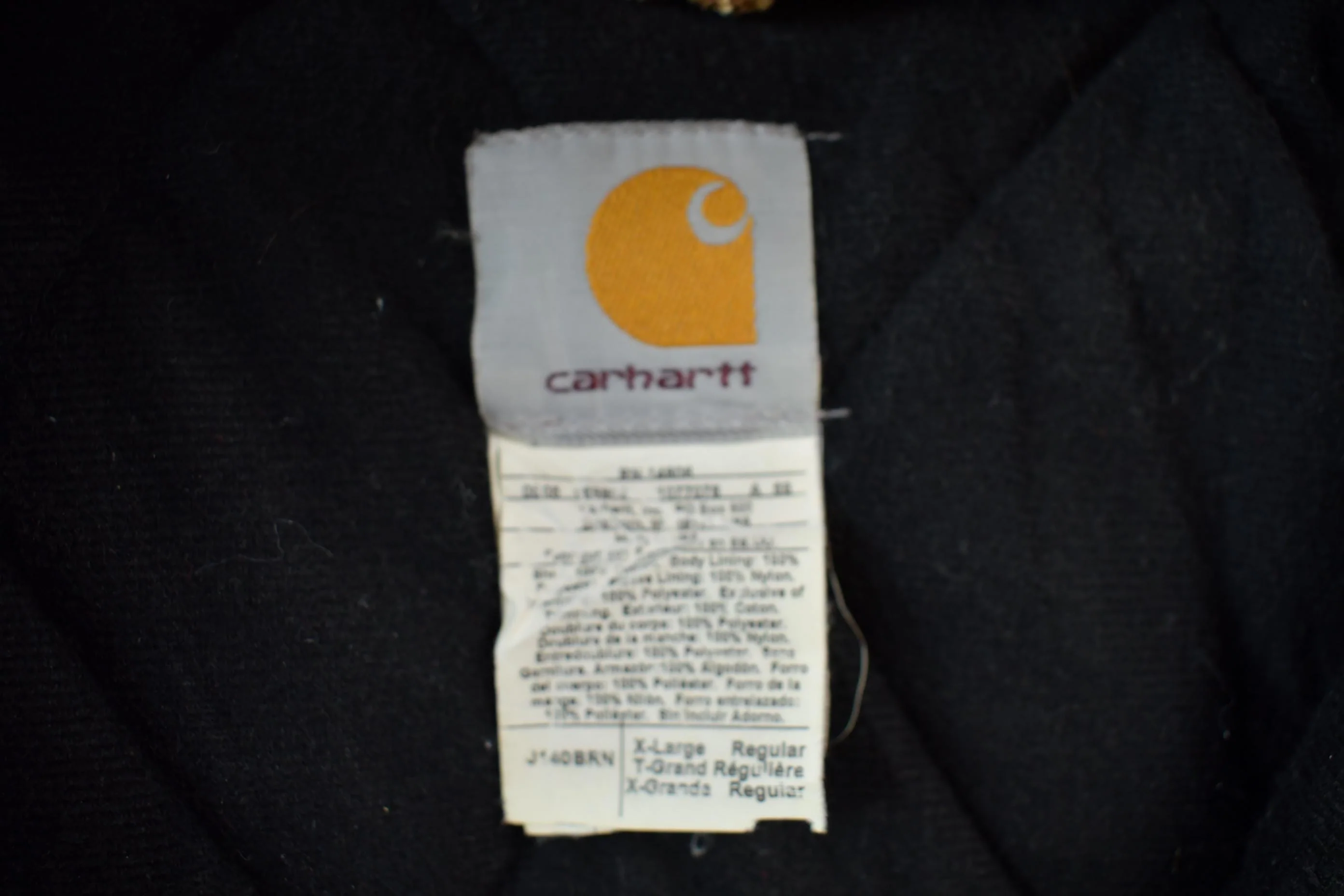 Vintage 1990s Black Carhartt Active Jac Jacket Men's XL - Image 3