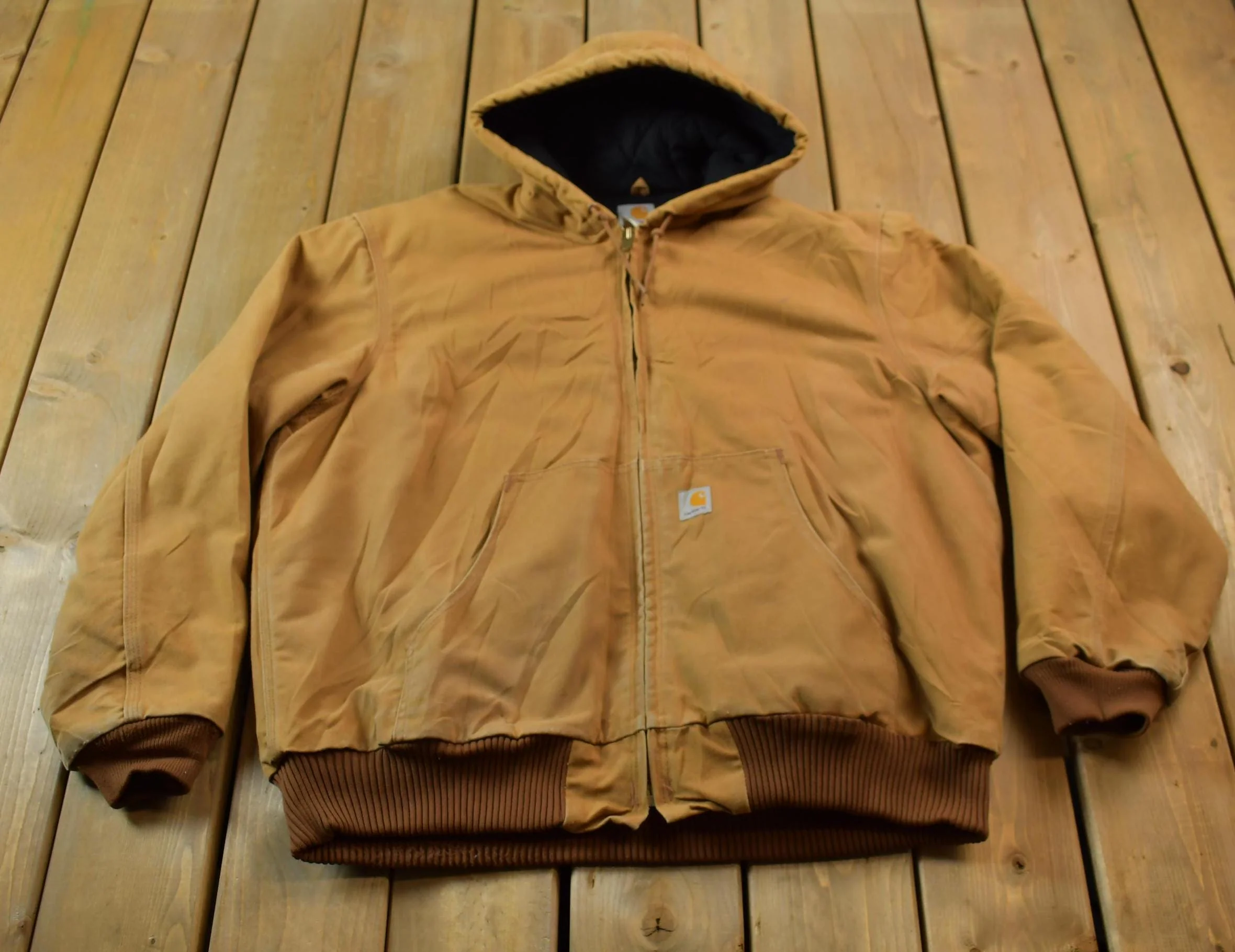 Vintage 1990s Black Carhartt Active Jac Jacket Men's XL - Image 4
