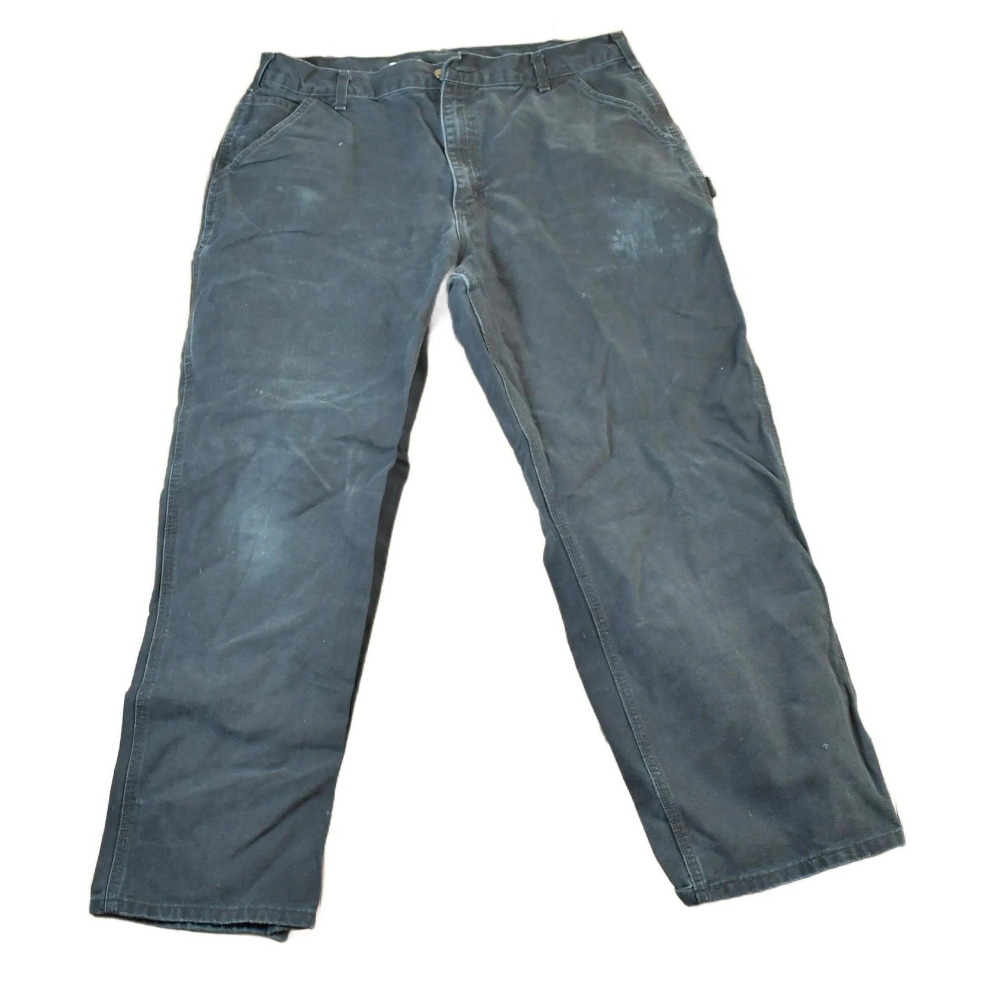 Vintage 1990s Black Carhartt Denim Work Jeans Men's 38 x 32 - Image 2