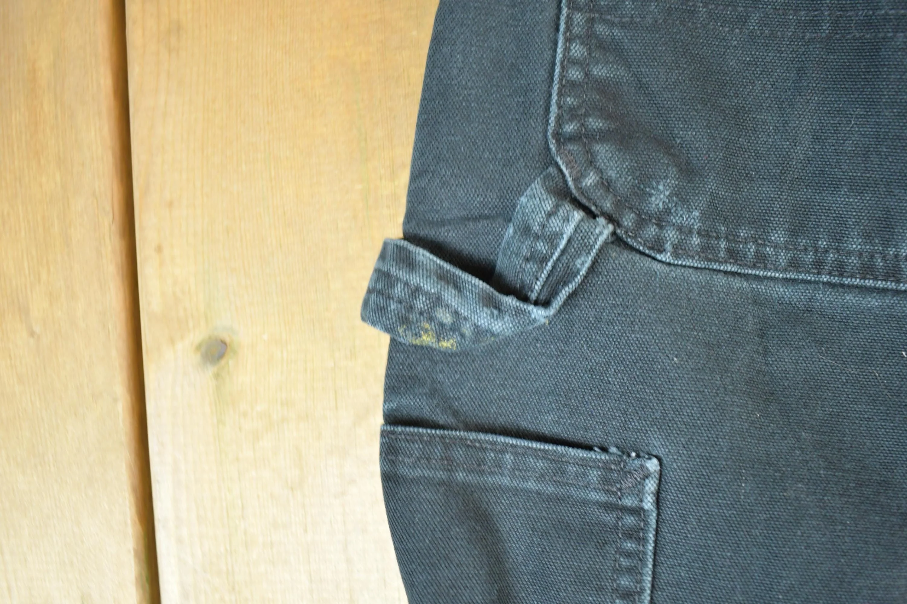 Vintage 1990s Black Carhartt Denim Work Jeans Men's 38 x 32 - Image 5
