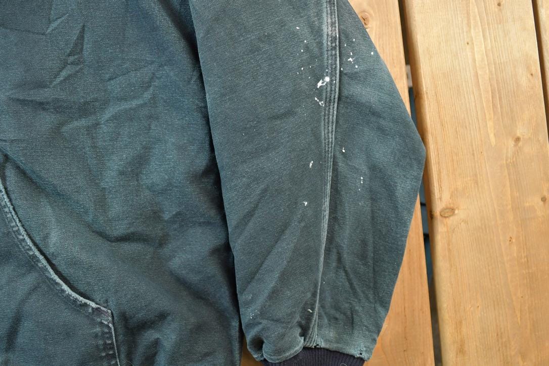 Vintage 1990s Black Carhartt Hooded Jacket Men's XL - Image 3