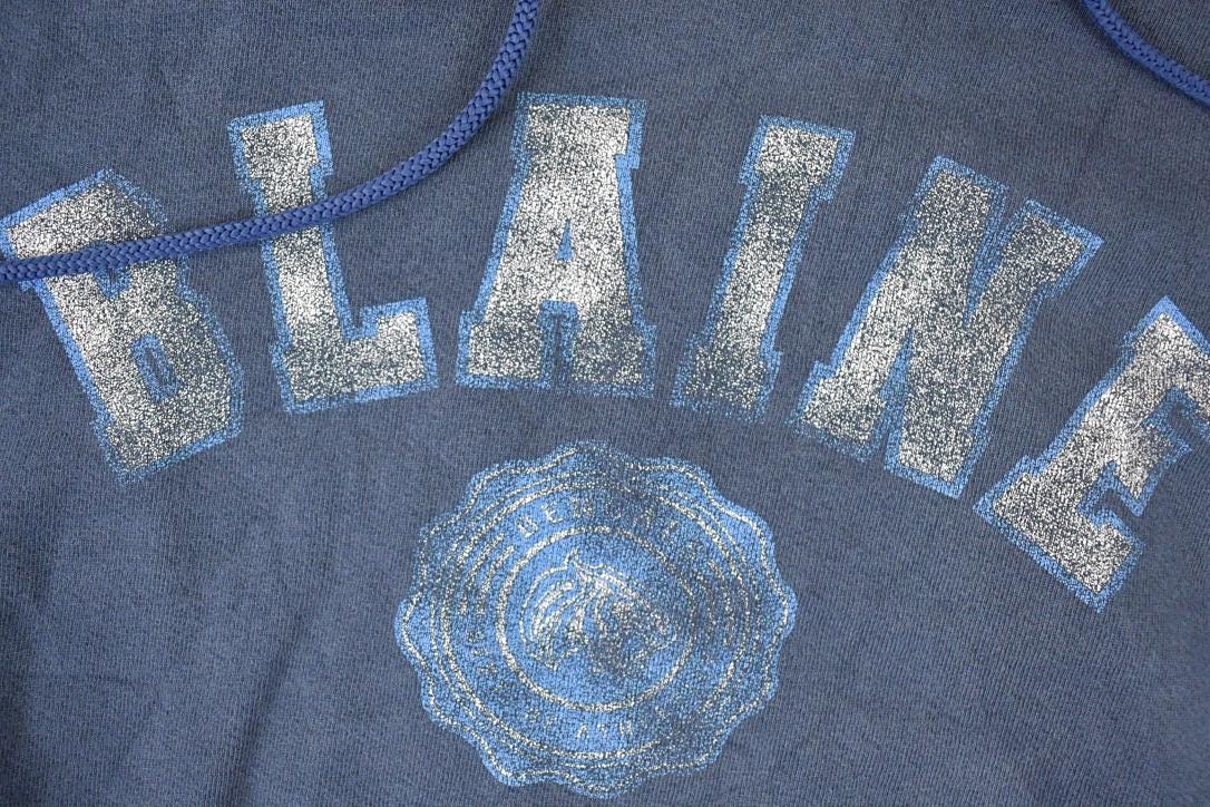Vintage 1990s Blaine County University Hoodie Sweater Men's L - Image 3