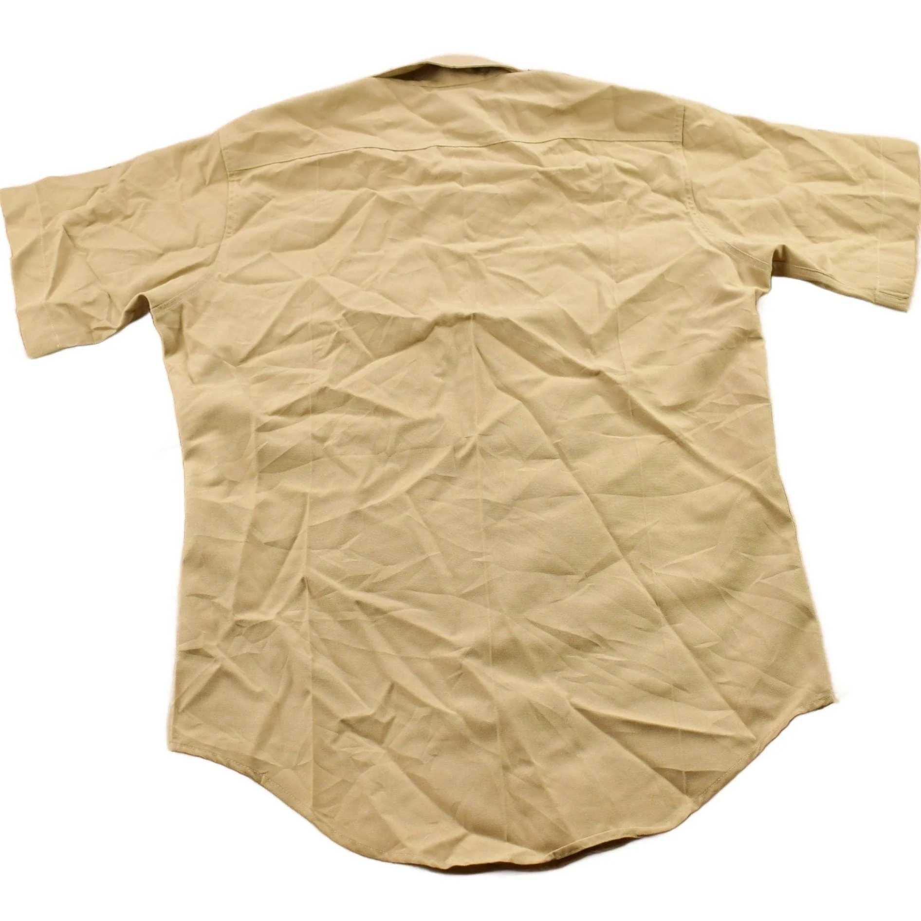 Vintage 1990s Blank Beige U.S.M.C. Military Button Up Shirt Men's MMen's Medium - Image 2