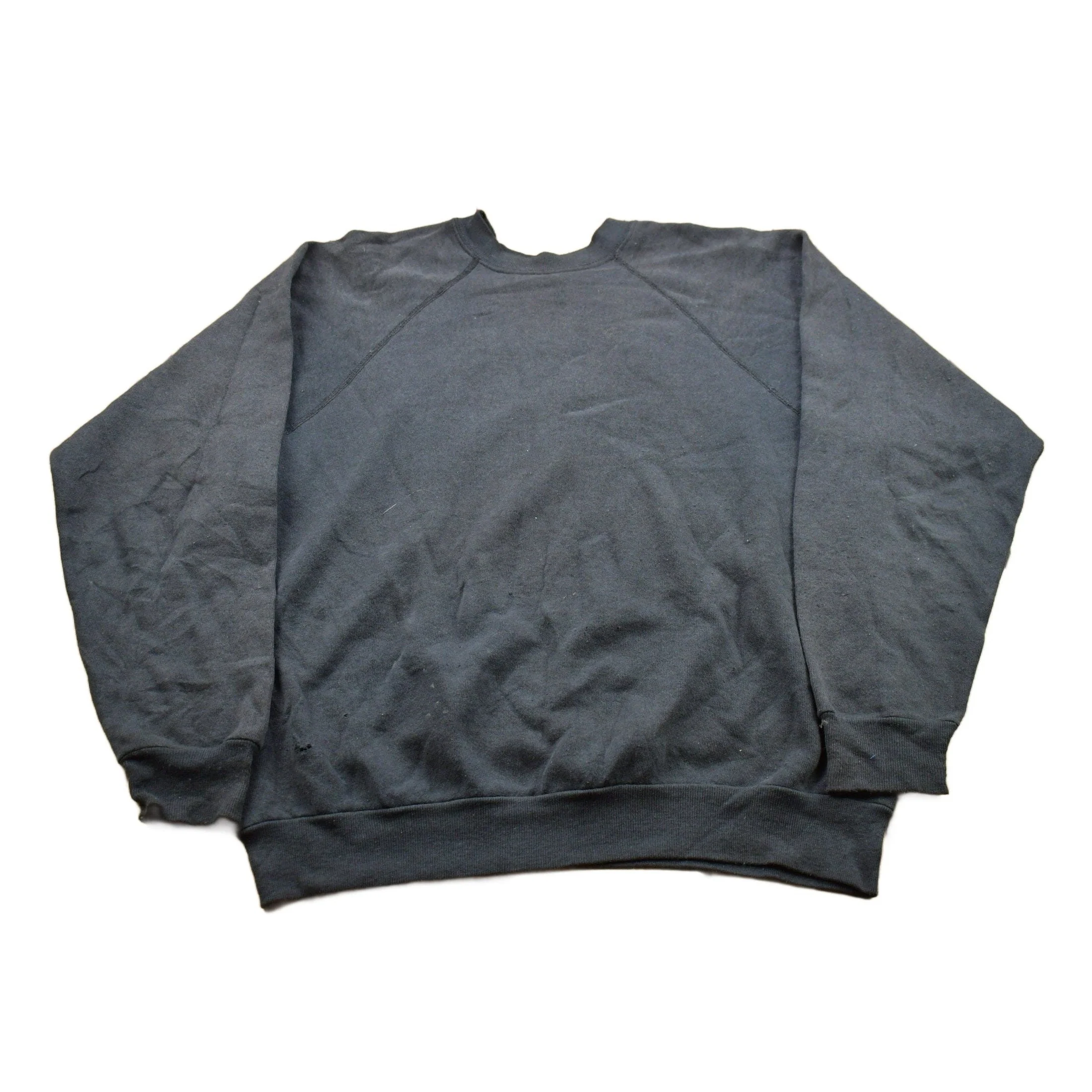 Vintage 1990s Blank Black Crewneck Sweatshirt