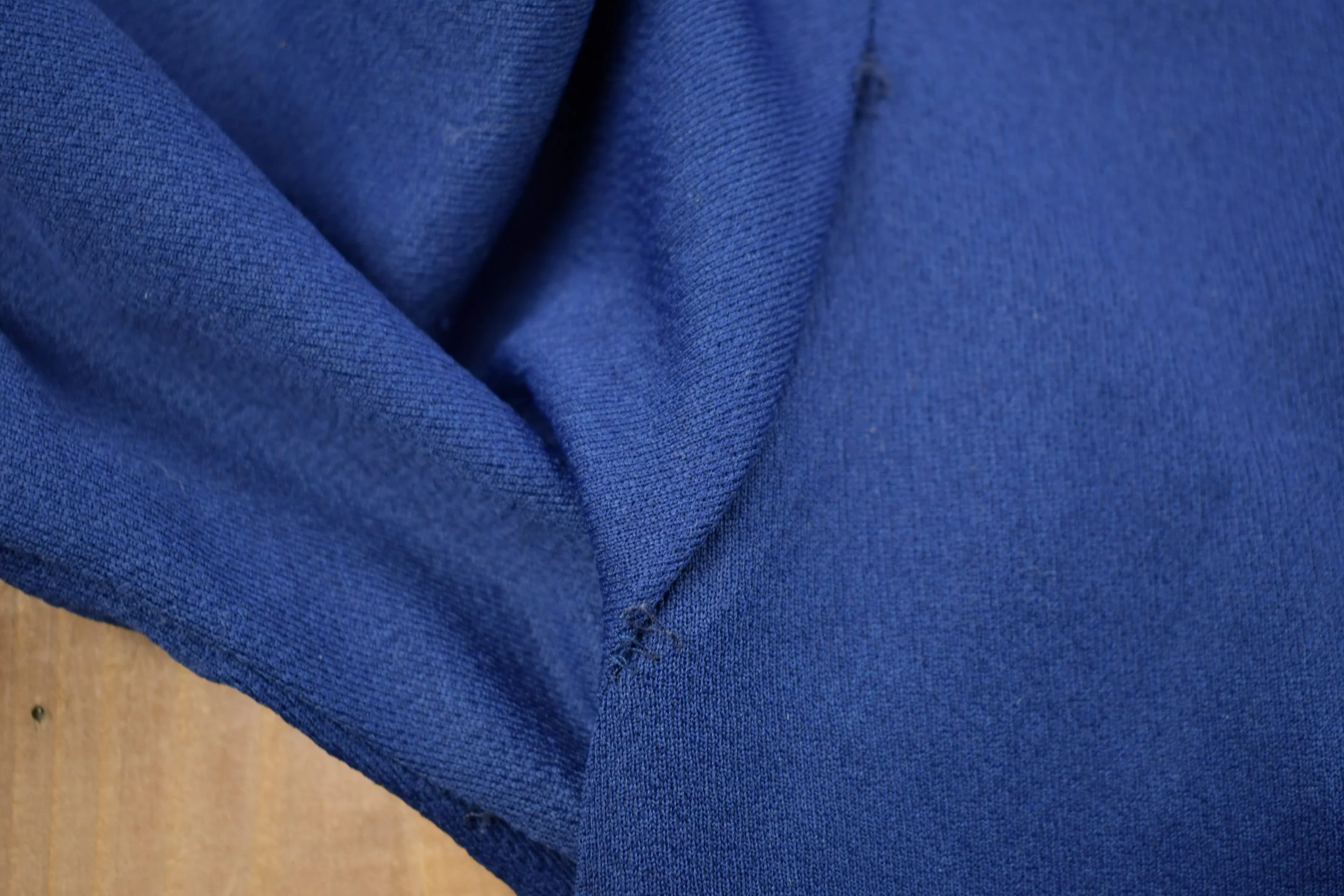 Vintage 1990s Blank Blue Button Up Shirt Men's Medium - Image 3
