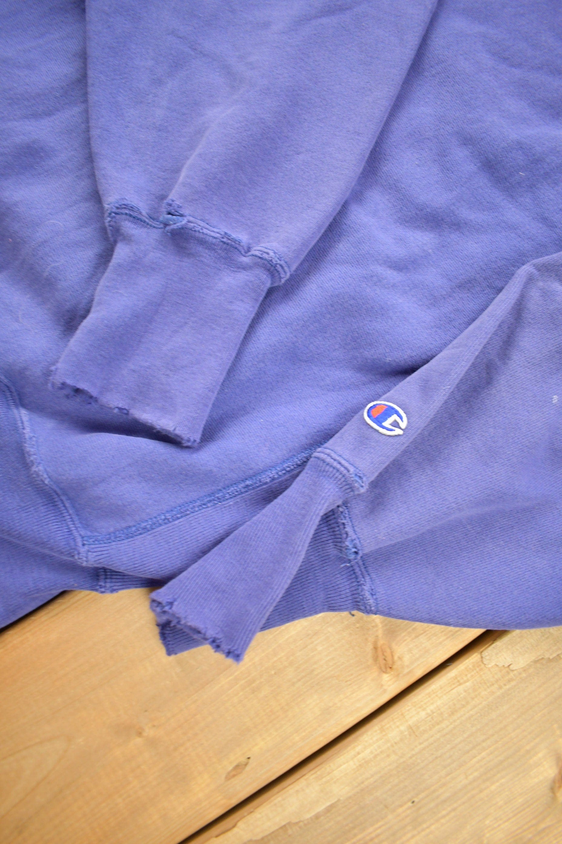 Vintage 1990s Blank Blue Champion Reverse Weave Crewneck Men's XL - Image 4