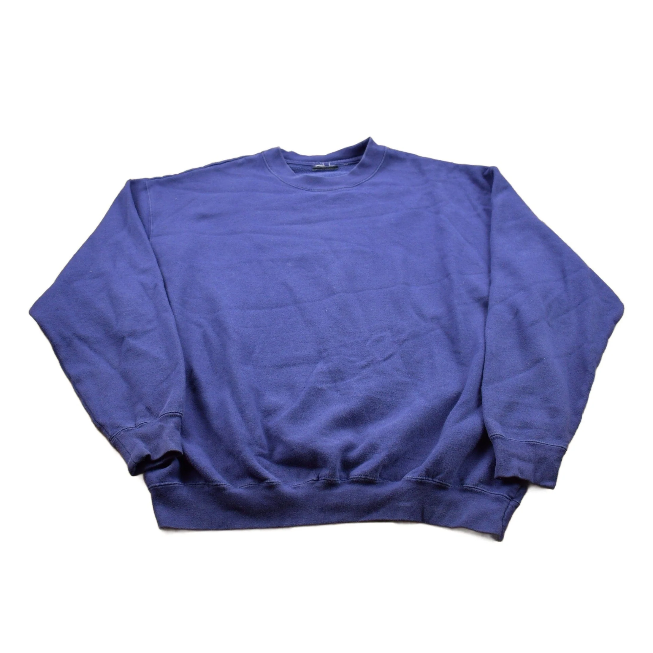 Vintage 1990s Blank Blue Crewneck Sweatshirt Men's XL