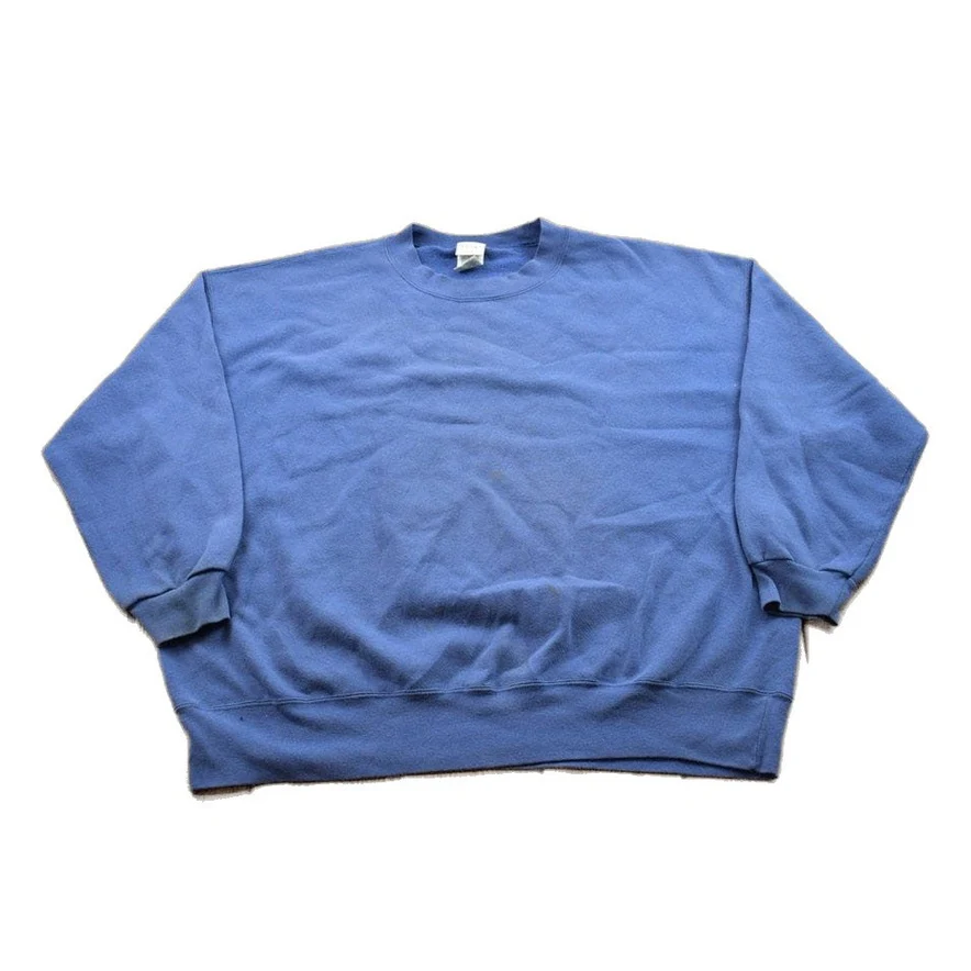 Vintage 1990s Blank Blue Crewneck Sweatshirt Men's 2XL