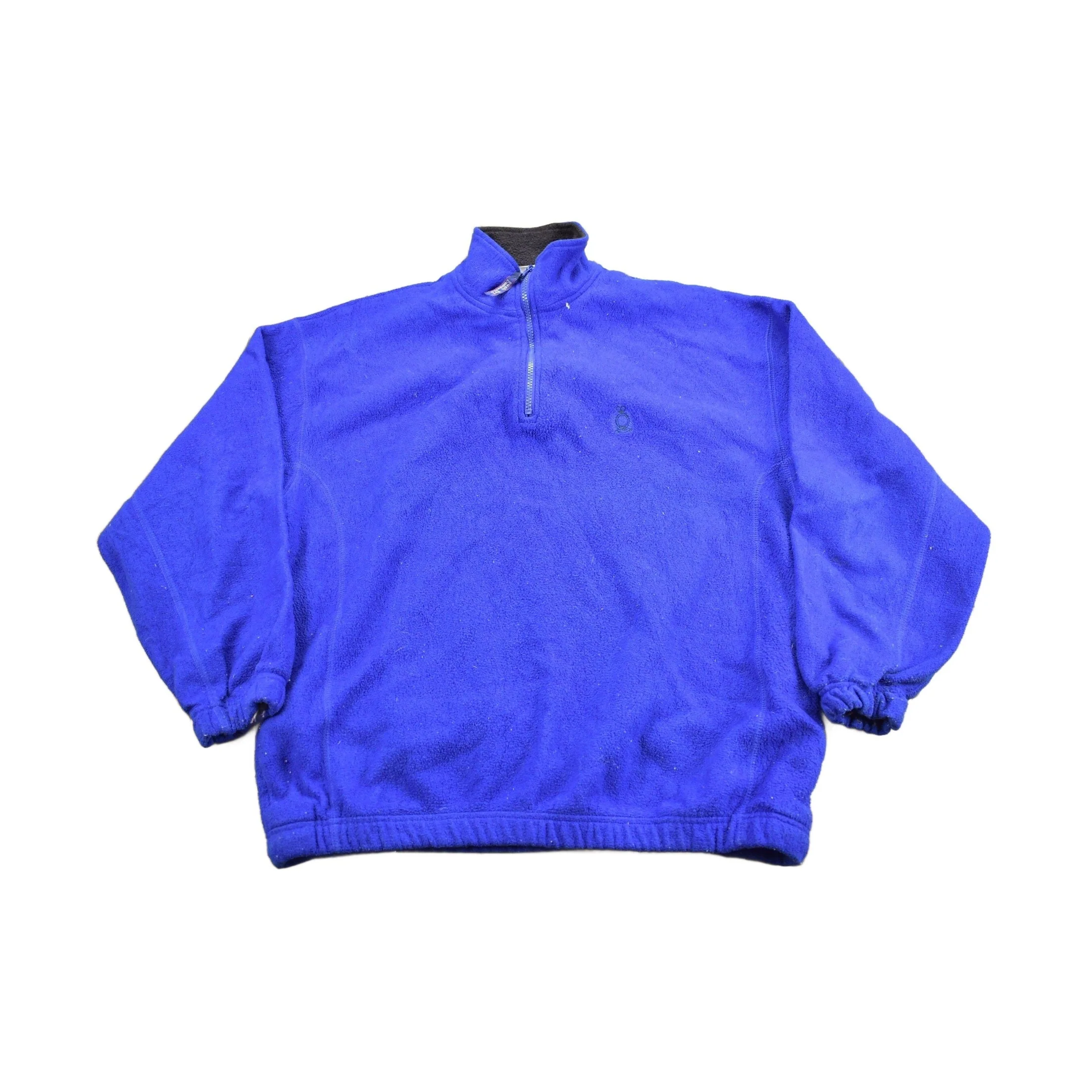 Vintage 1990s Blank Blue Fleece Sweater Men's Large