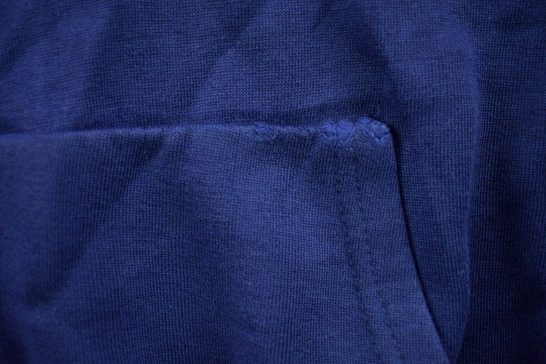 Vintage 1990s Blank Blue Thermal Lined Zip Up Hoodie Men's MMen's Medium - Image 6