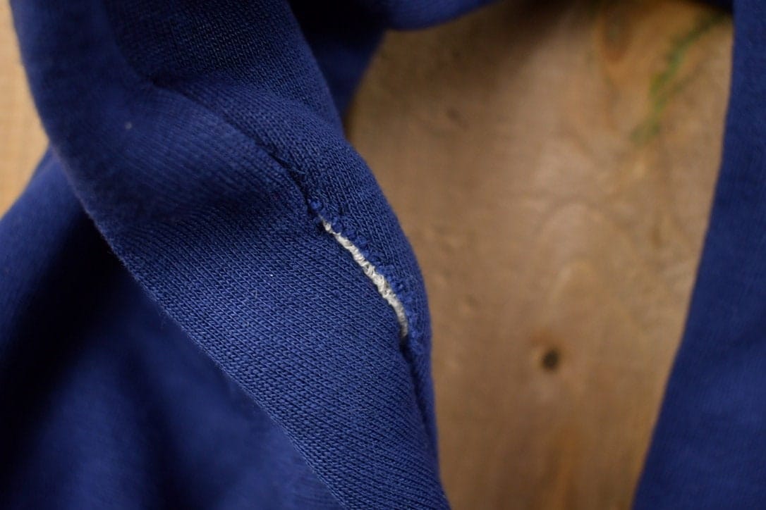 Vintage 1990s Blank Blue Thermal Lined Zip Up Hoodie Men's MMen's Medium - Image 7