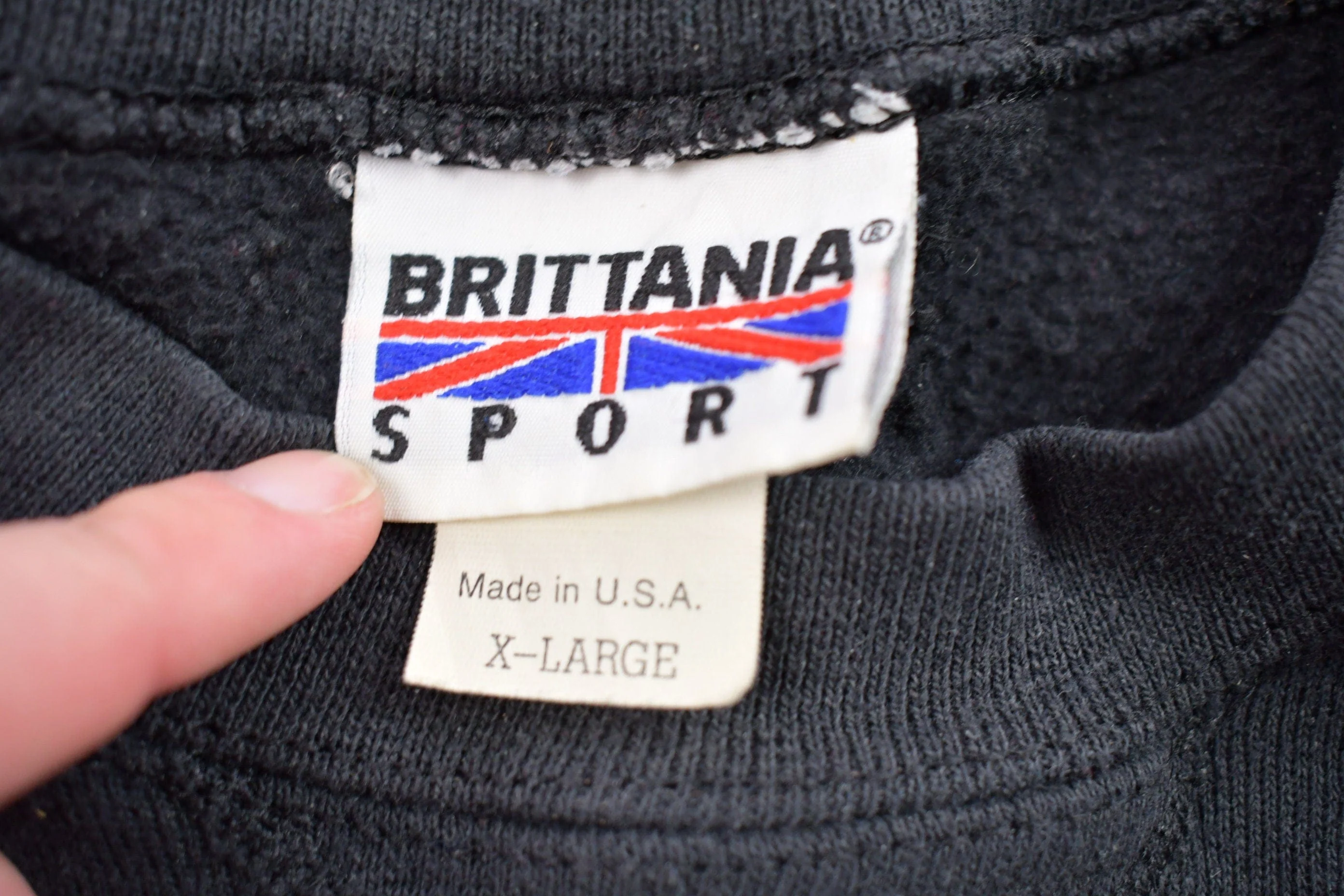 Vintage 1990s Blank Crewneck Sweatshirt Men's XL - Image 3