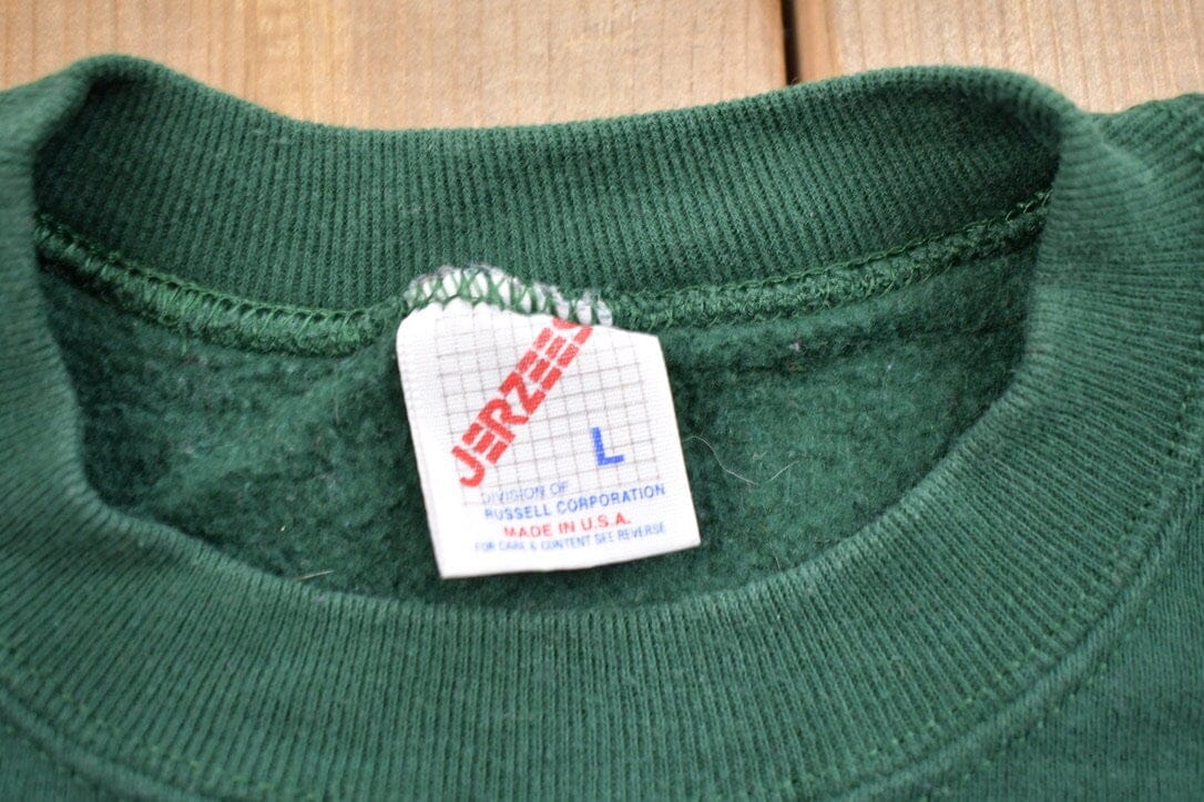 Vintage 1990s Blank Green Crewneck Sweatshirt - Image 3