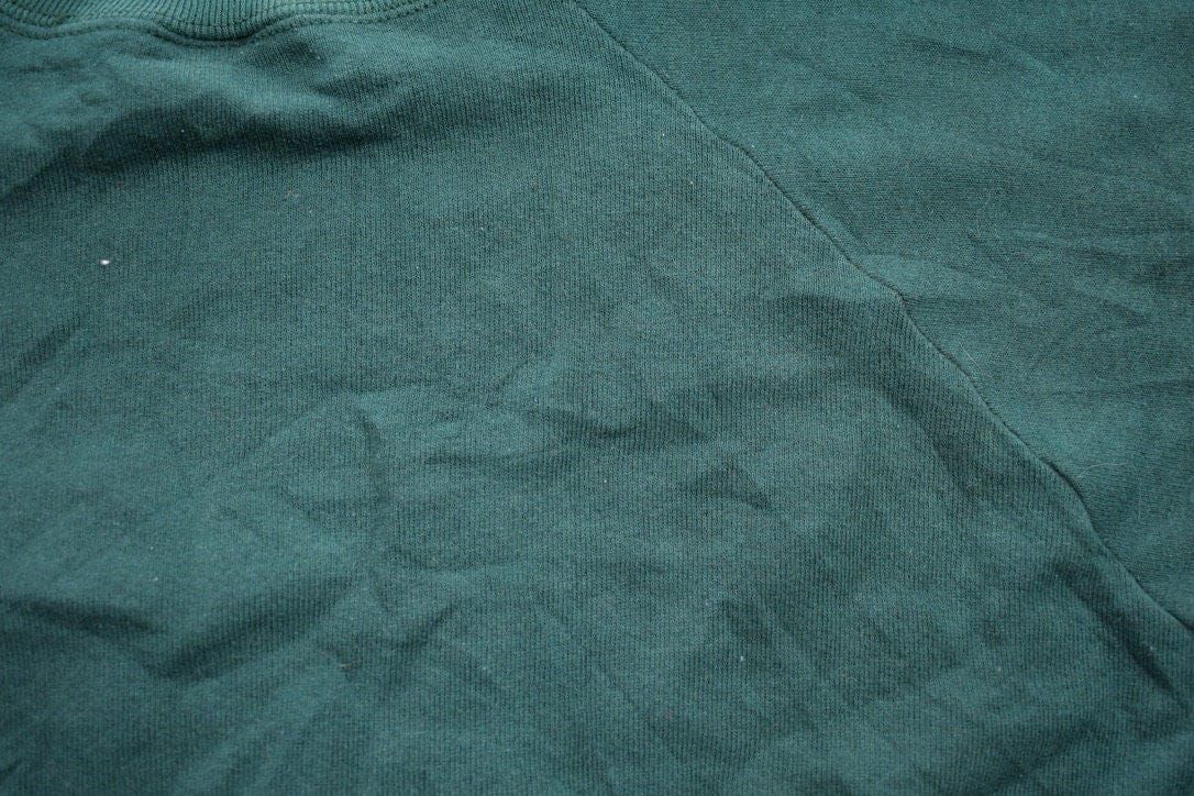Vintage 1990s Blank Green Crewneck Sweatshirt Men's 3XL - Image 9