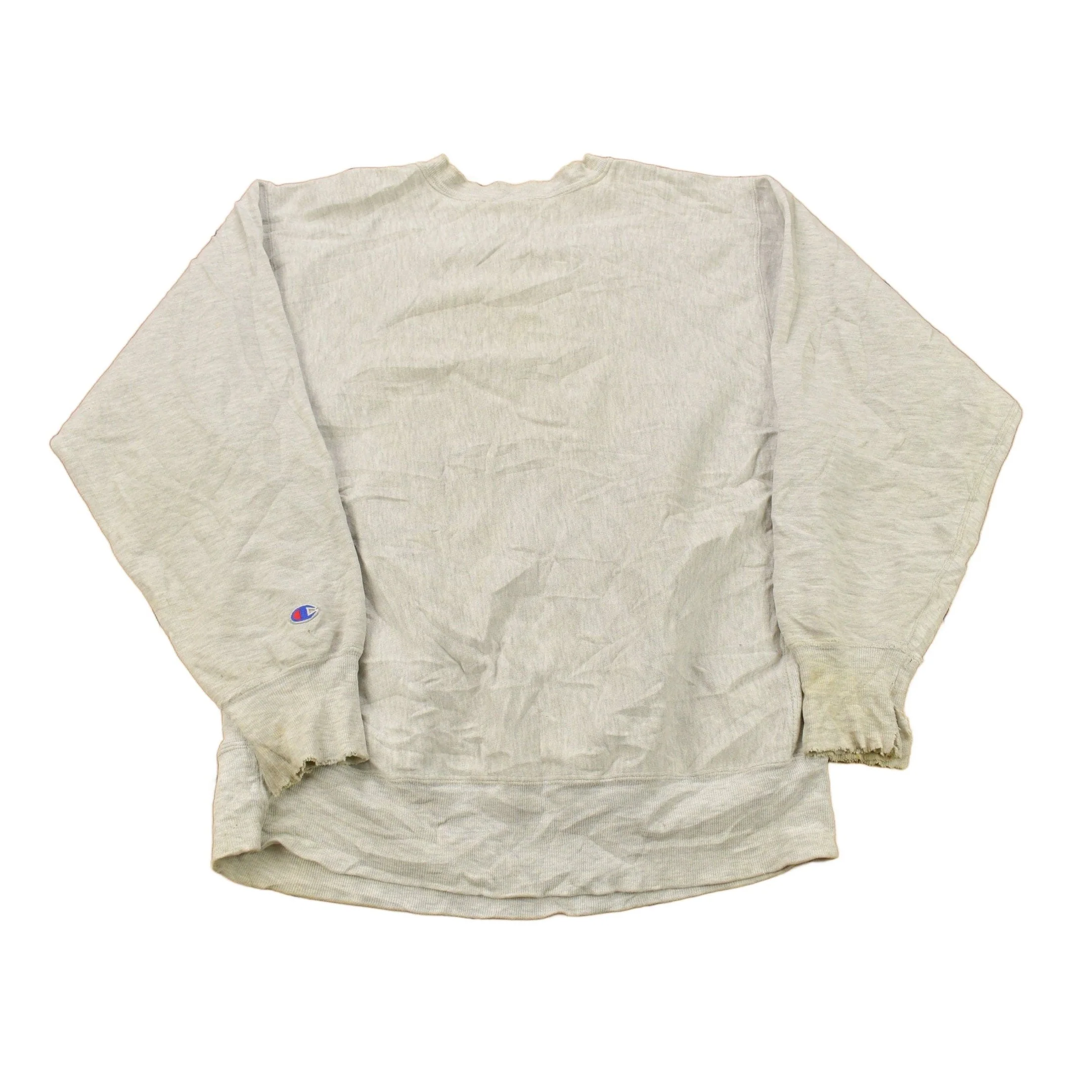 Vintage 1990s Blank Grey Champion Reverse Weave Crewneck Men's XL - Image 2