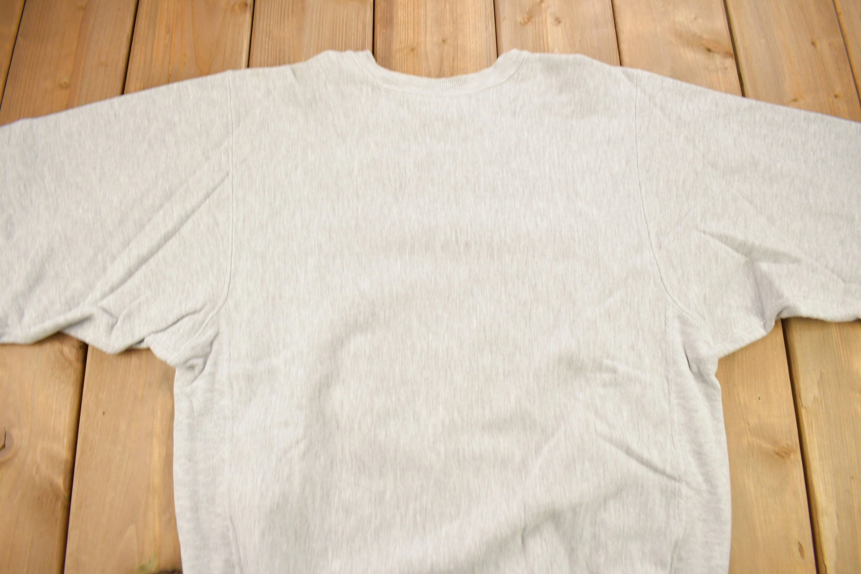 Vintage 1990s Blank Grey Champion Reverse Weave Crewneck Men's Large - Image 3