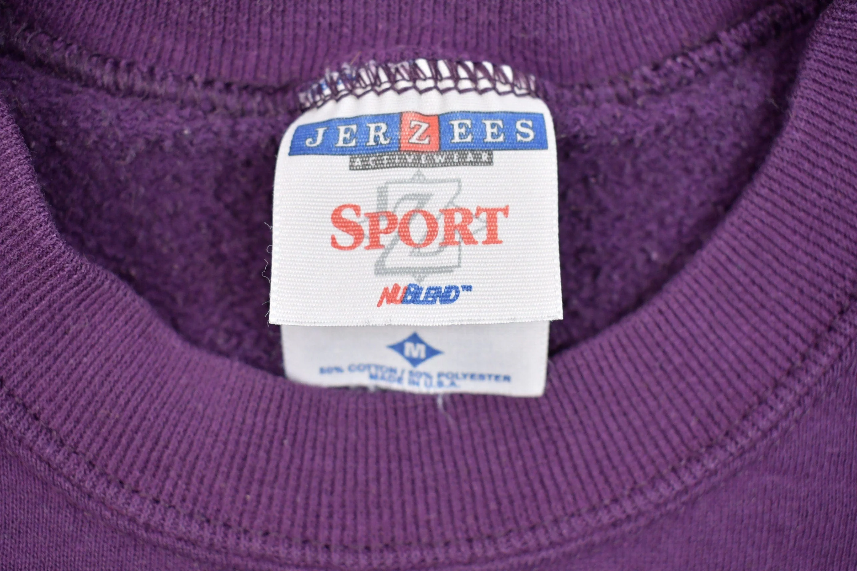 Vintage 1990s Blank Jerzees Crewneck Sweatshirt Men's Small - Image 3