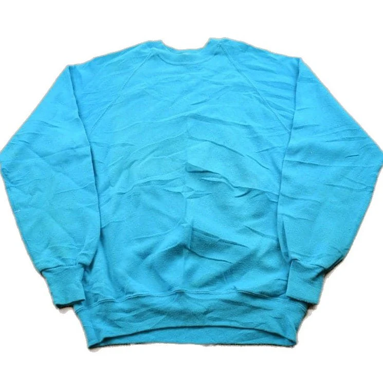 Vintage 1990s Blank Light Blue Crewneck Sweatshirt Men's Small