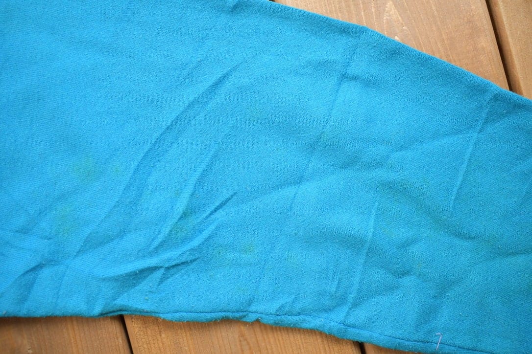 Vintage 1990s Blank Light Blue Crewneck Sweatshirt Men's Small - Image 5