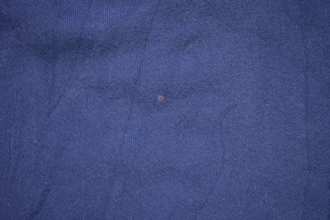 Vintage 1990s Blank Navy Blue Crewneck Sweatshirt Men's 2XL - Image 5