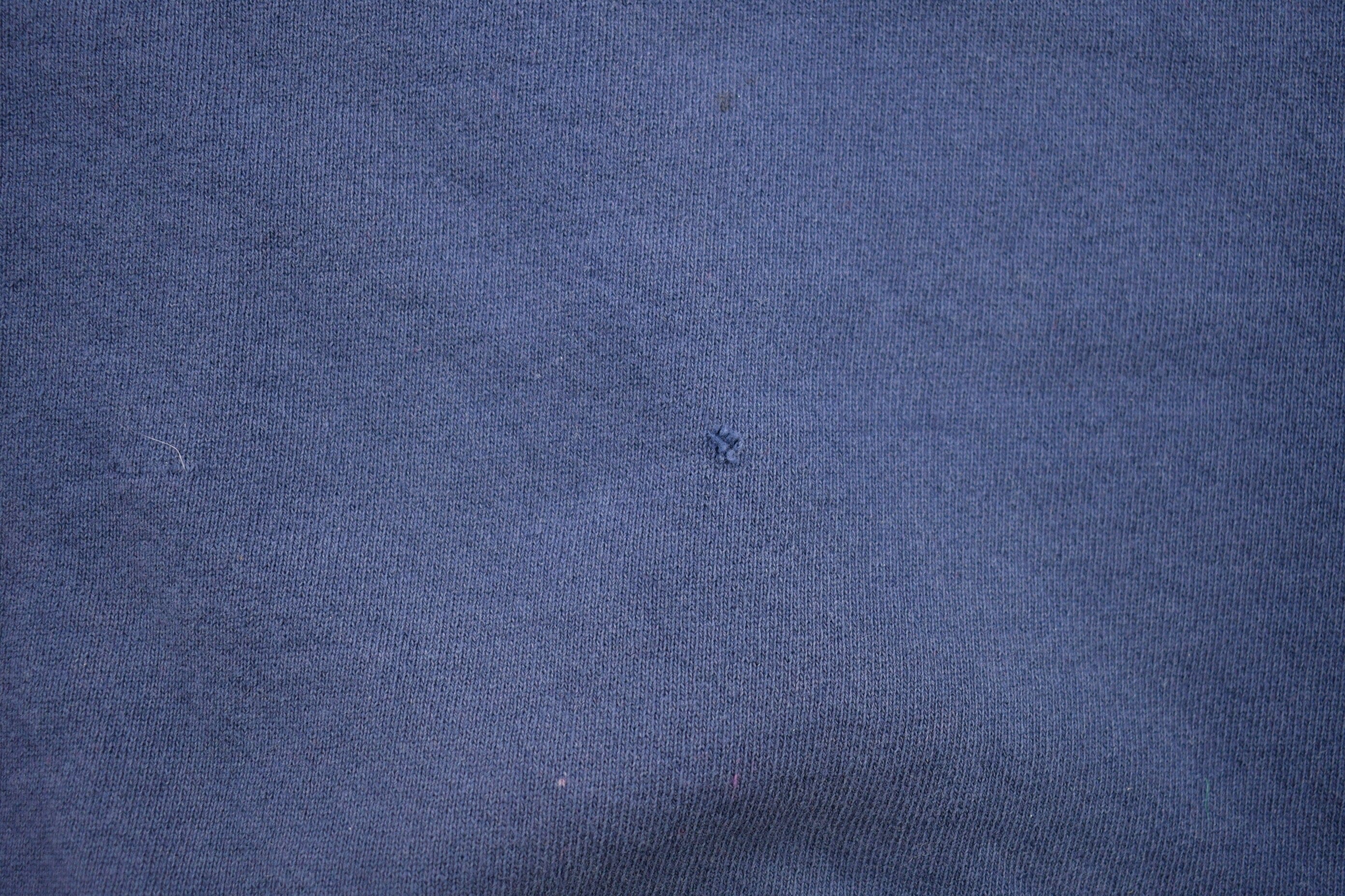 Vintage 1990s Blank Navy Blue Pluma Crewneck Sweatshirt Men's XL - Image 6