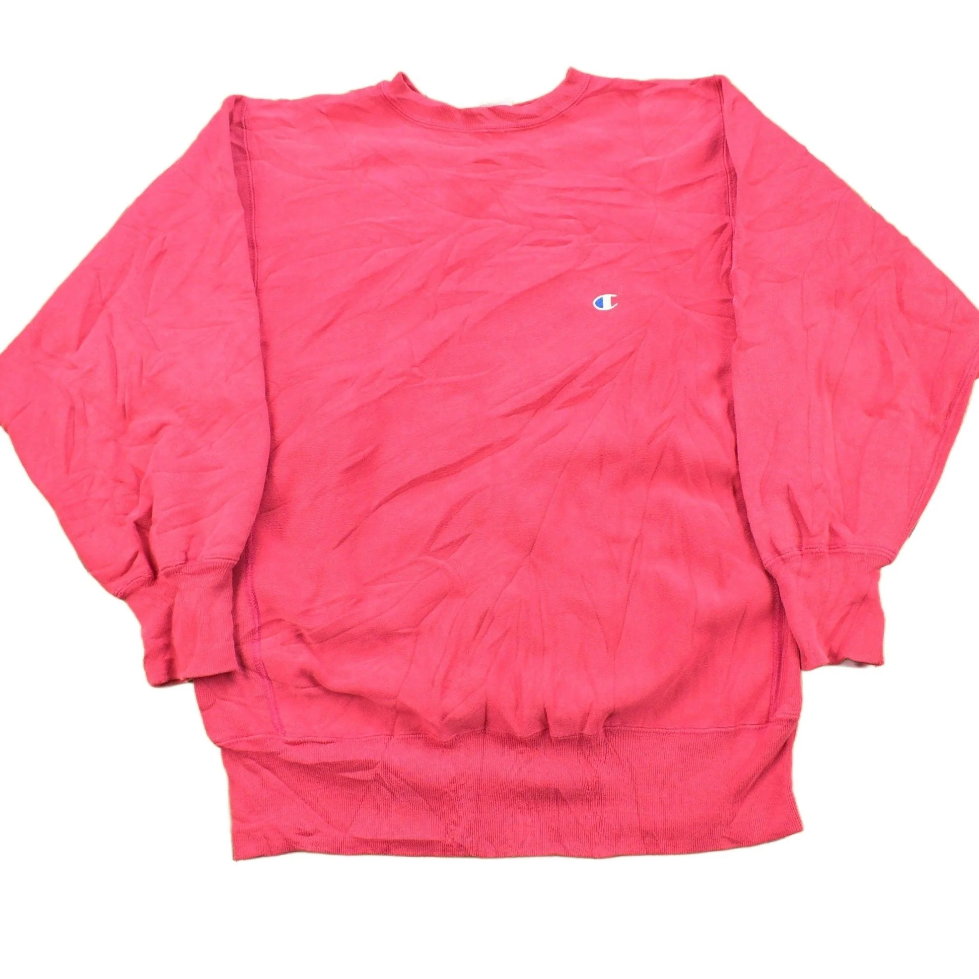 Vintage 1990s Blank Pink Champion Reverse Weave Crewneck Men's Large