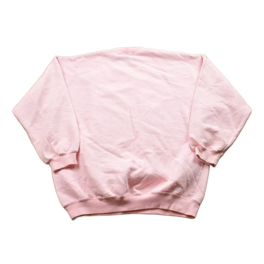 Vintage 1990s Blank Pink Crewneck Sweatshirt Men's Medium - Image 2
