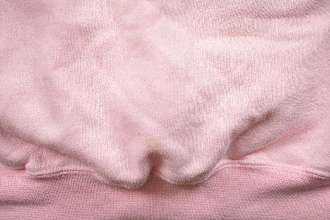Vintage 1990s Blank Pink Crewneck Sweatshirt Men's Medium - Image 4