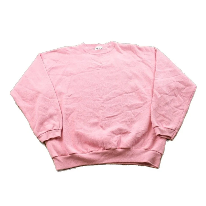 Vintage 1990s Blank Pink Crewneck Sweatshirt Men's Medium
