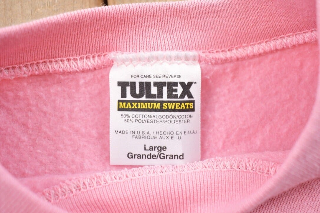 Vintage 1990s Blank Pink Crewneck Sweatshirt Men's Medium - Image 3