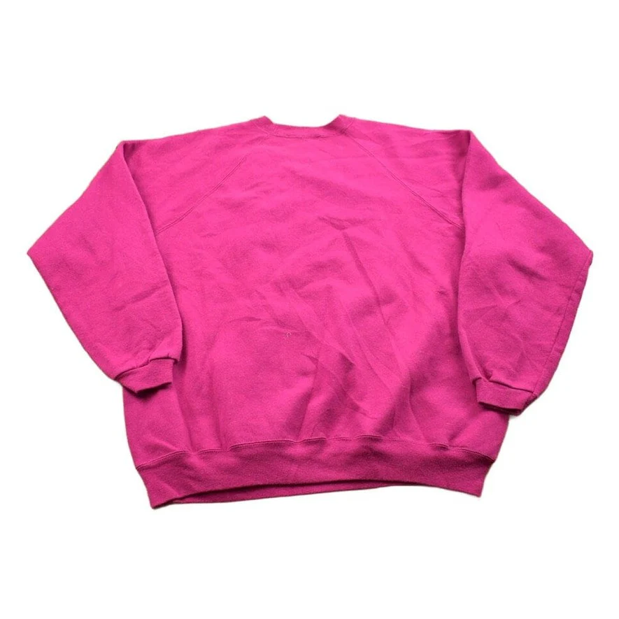 Vintage 1990s Blank Pink Crewneck Sweatshirt Men's Large - Image 2