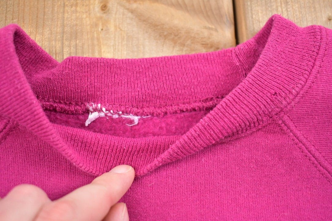 Vintage 1990s Blank Pink Crewneck Sweatshirt Men's Large - Image 3