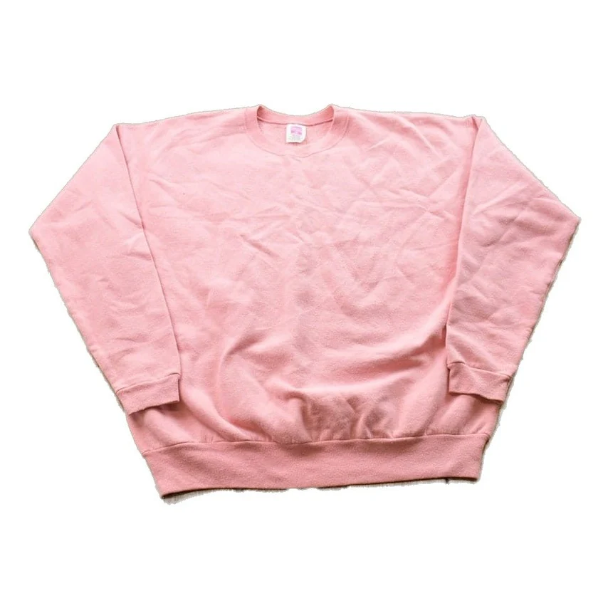 Vintage 1990s Blank Pink Crewneck Sweatshirt Men's Medium