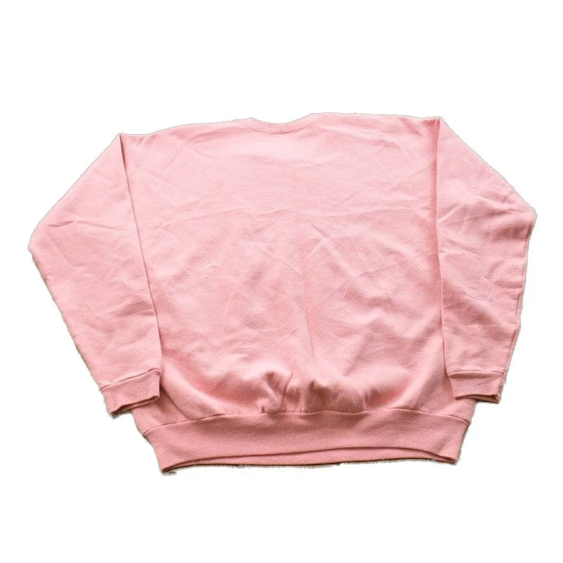 Vintage 1990s Blank Pink Crewneck Sweatshirt Men's Medium - Image 2
