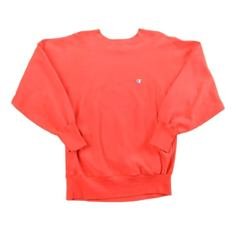 Vintage 1990s Blank Red Champion Reverse Weave Crewneck Men's Large
