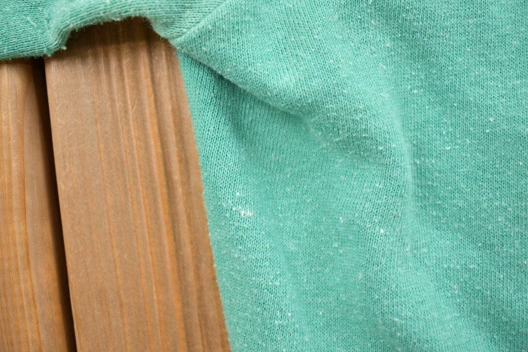 Vintage 1990s Blank Turquoise Crewneck Sweatshirt Men's Small - Image 4