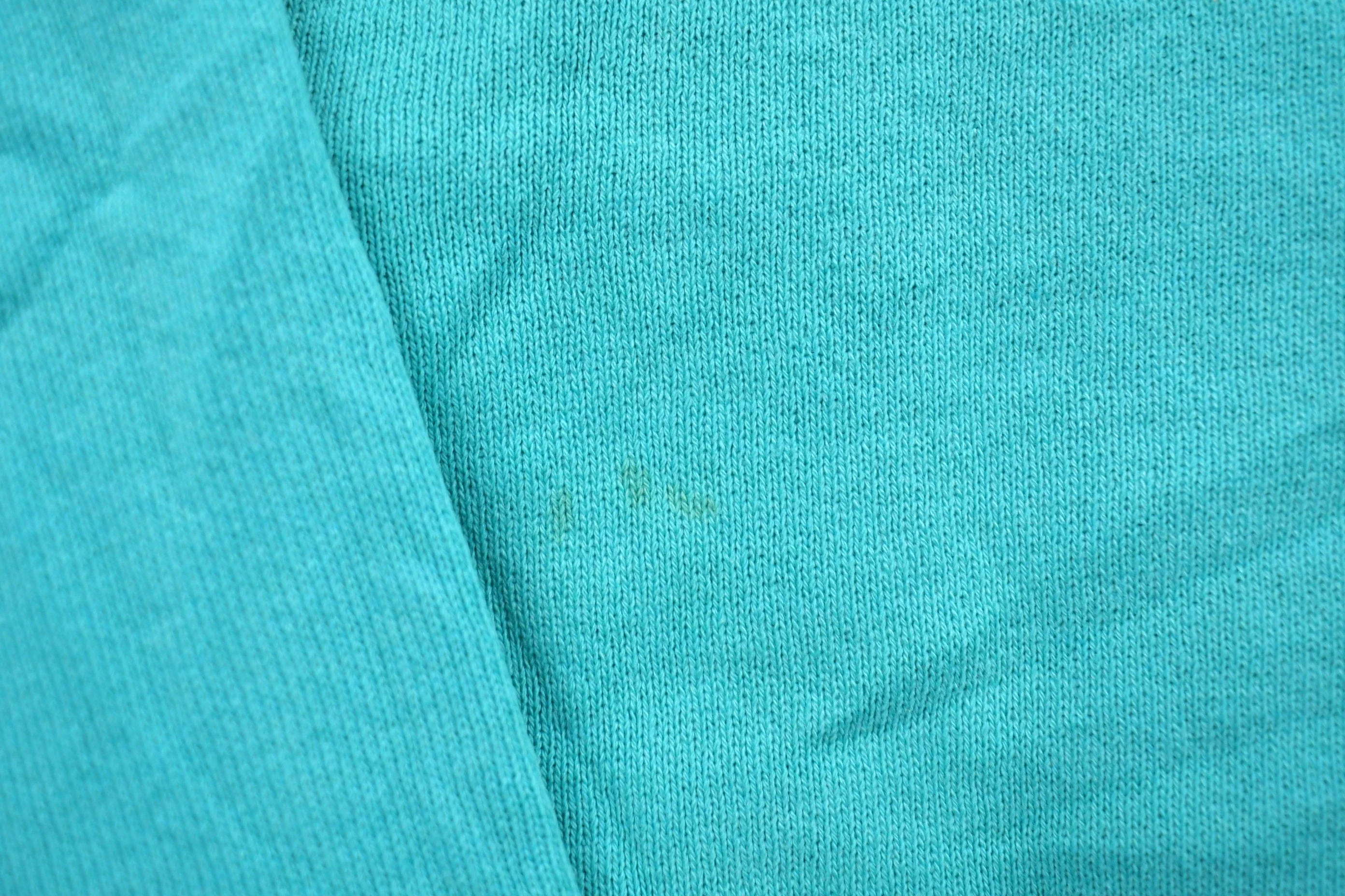 Vintage 1990s Blank Turquoise Crewneck Sweatshirt Men's Small - Image 4