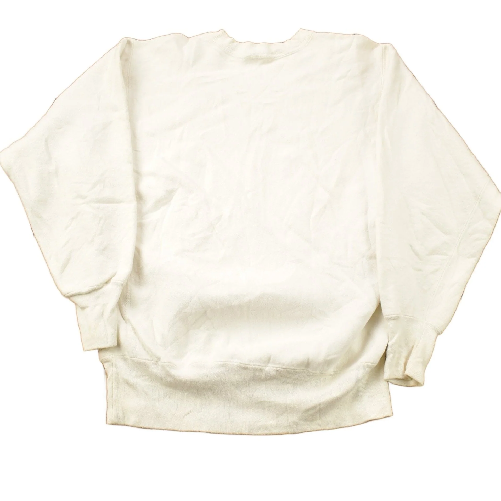 Vintage 1990s Blank White Champion Reverse Weave Crewneck Men's Large - Image 2