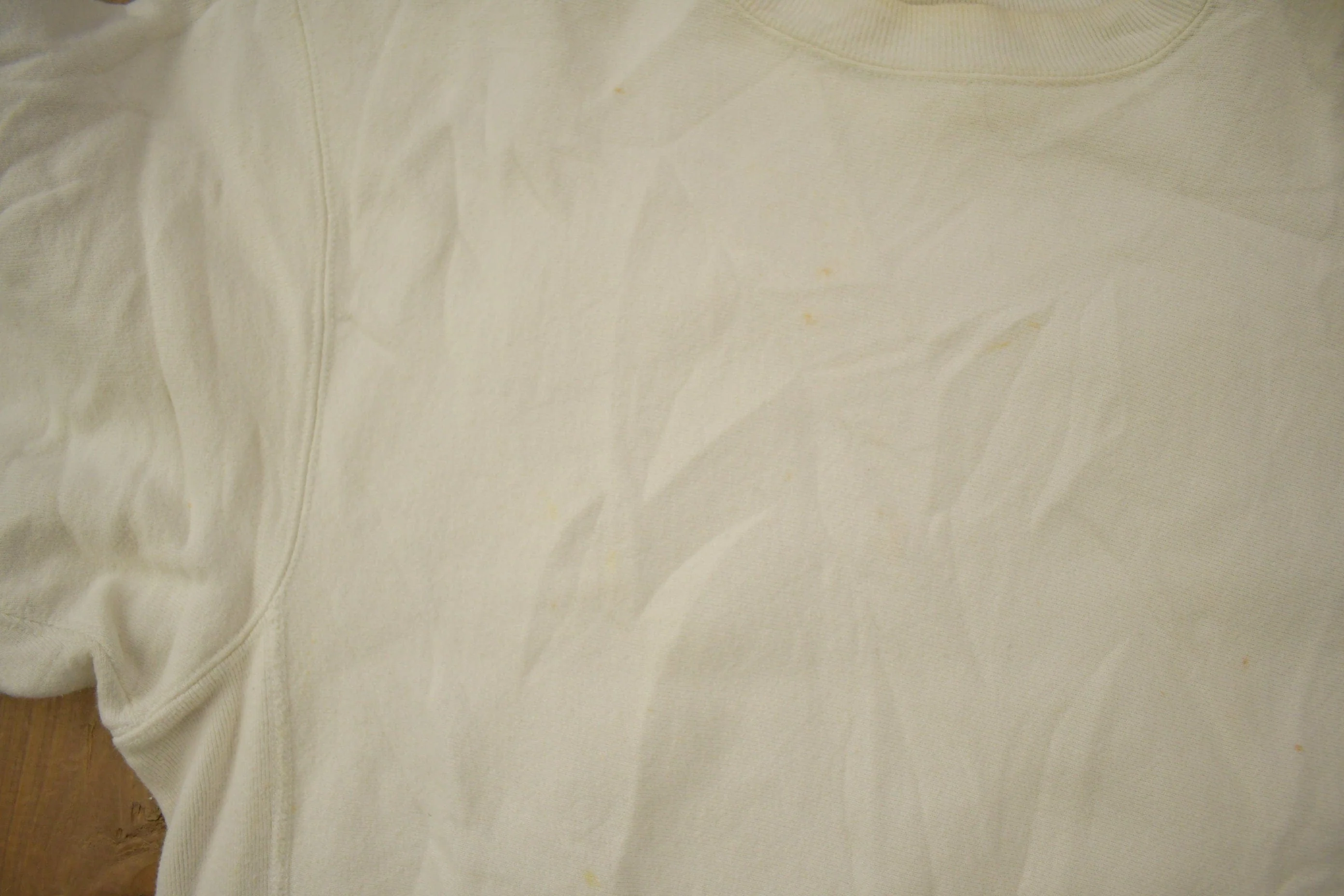 Vintage 1990s Blank White Champion Reverse Weave Crewneck Men's Large - Image 6