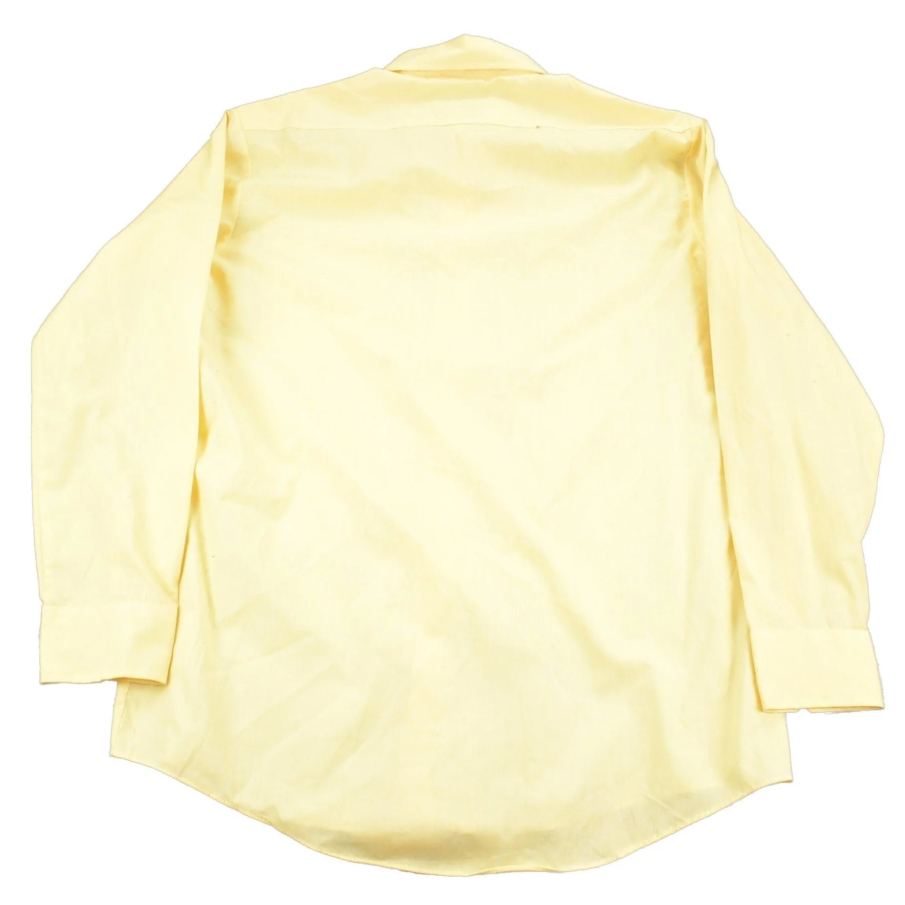 Vintage 1990s Blank Yellow Fruit Of The Loom Button Up Shirt Men's L - Image 2