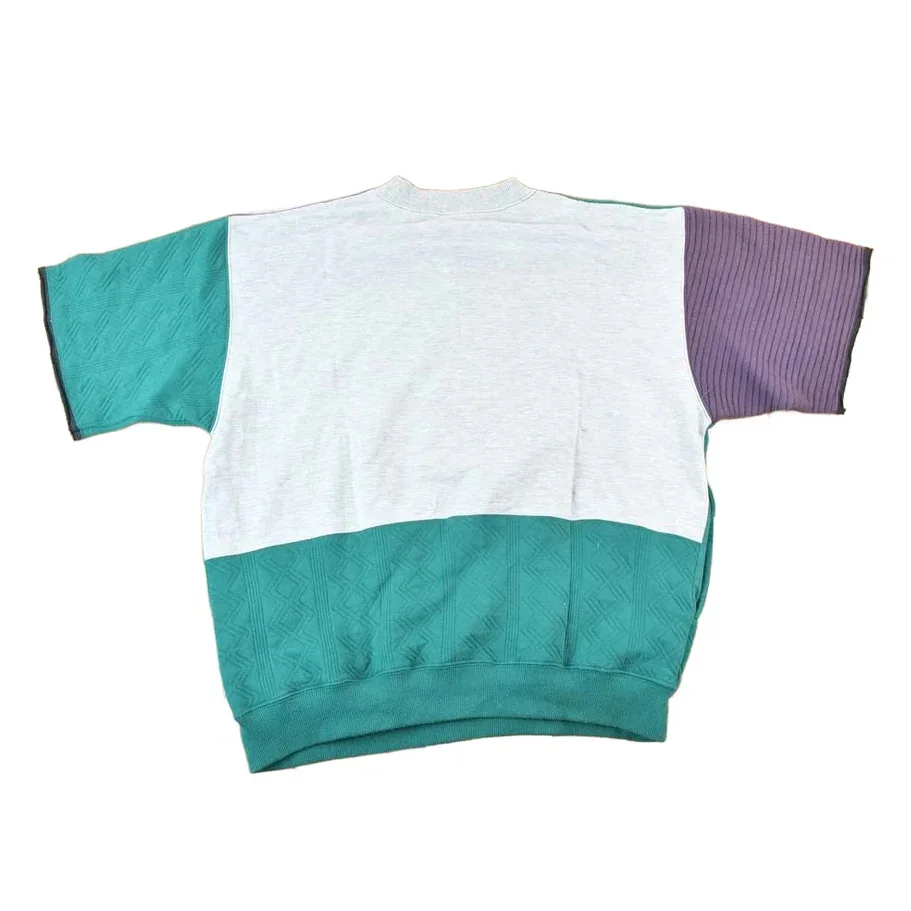 Vintage 1990s Blast Men Colour Block Crewneck Sweatshirt T Shirt Men's Large - Image 2