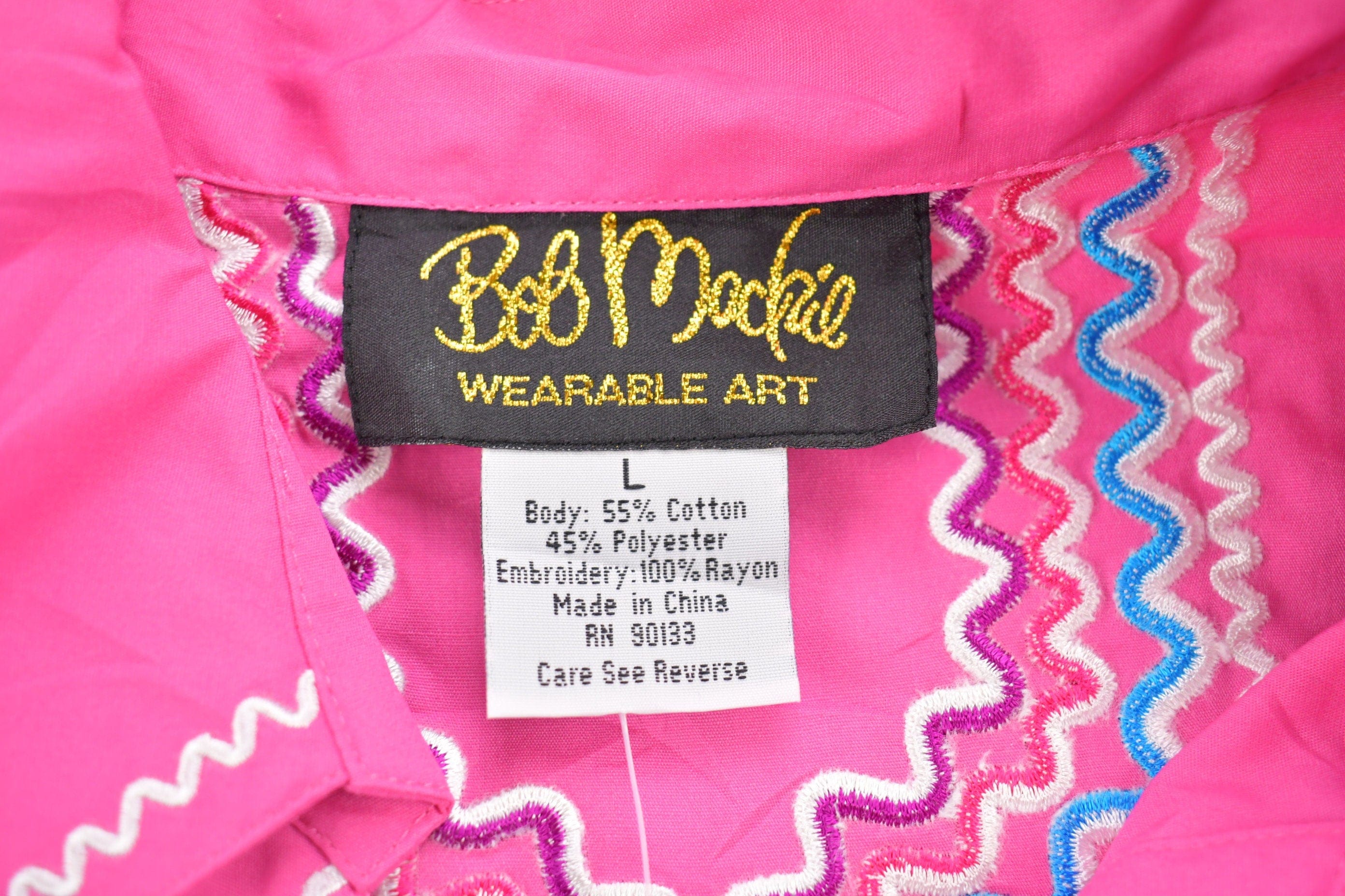 Vintage 1990s Bob Mackie Wearable Art Button Up Shirt Women's L - Image 3