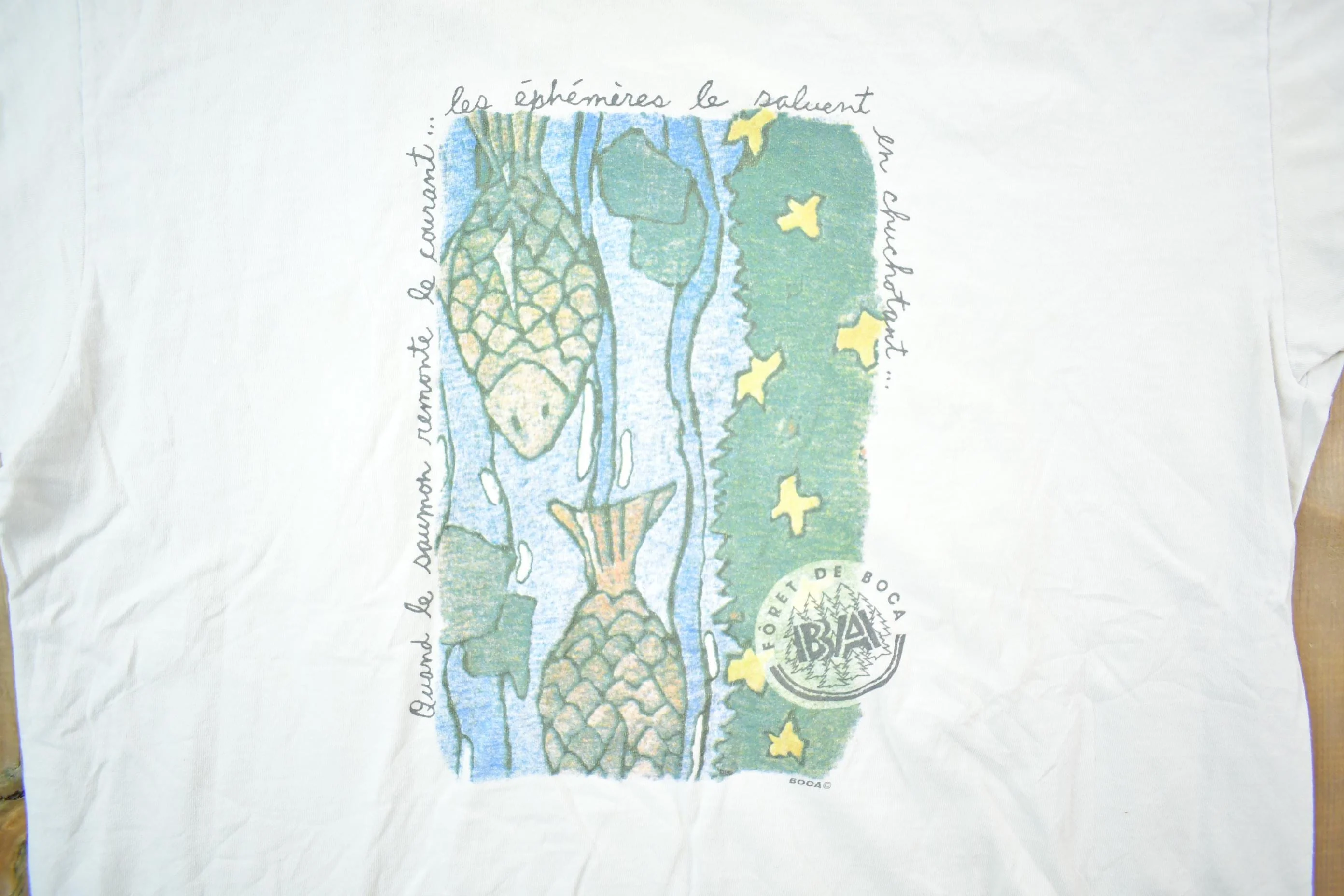 Vintage 1990s Boca River Fish Theme Graphic T-Shirt Men's XL - Image 4